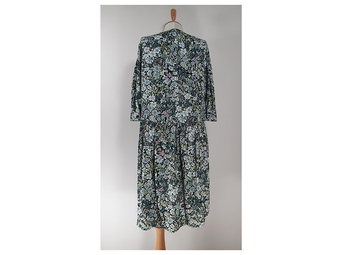 Zadig & Voltaire Risla Kleid Grün Blumig Viscose Mehrfarben - Ansicht 6