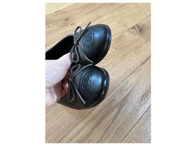 Cambon ballerine classiche Chanel n.37 Marrone - vista 4