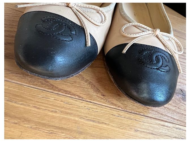 Cambon Ballerine classiche Chanel 39 Beige e nero - vista 7