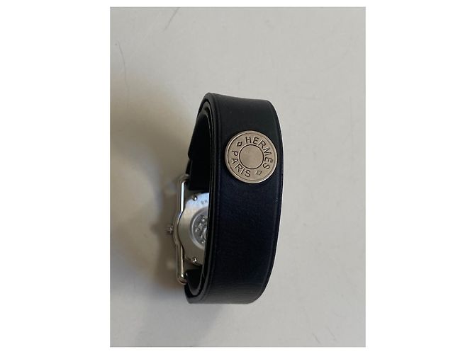 Hermès Barenia Uhr Stahl Silber 28 mm - Ansicht 6