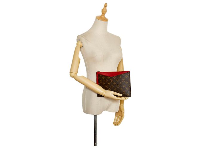 Louis Vuitton Brown Monogram Pochette Pallas Marrone - vista 10