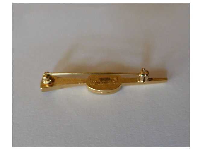 Spilla a Freccia Nina Ricci Oro e Bianca Bianco Gold hardware - vista 4
