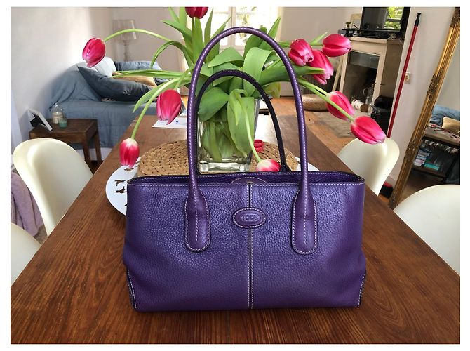 Borsa Tod's in pelle viola Porpora - vista 2