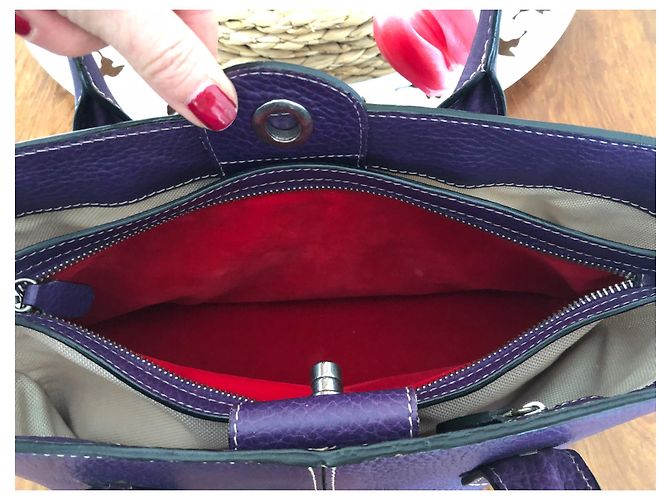 Borsa Tod's in pelle viola Porpora - vista 6