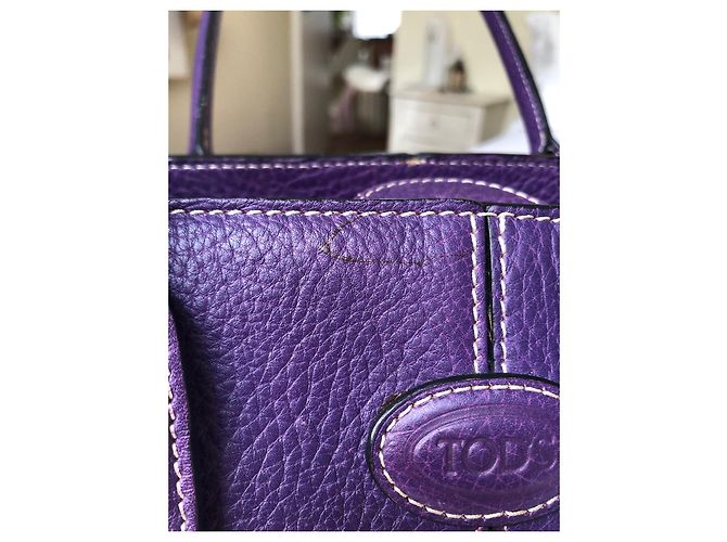 Borsa Tod's in pelle viola Porpora - vista 8