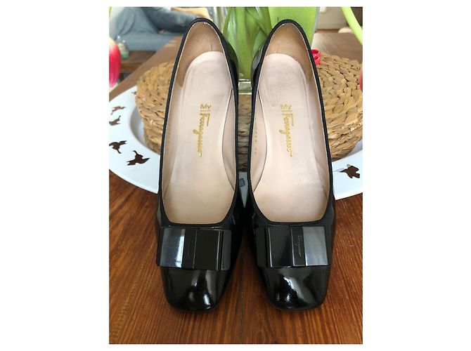 Salvatore Ferragamo Vara Lackschuhe schwarz - Ansicht 9