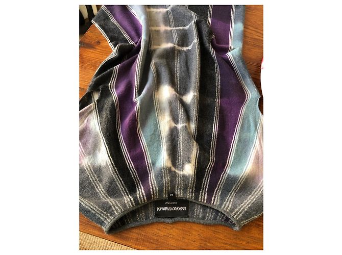 Top Armani in lana multicolore - vista 6