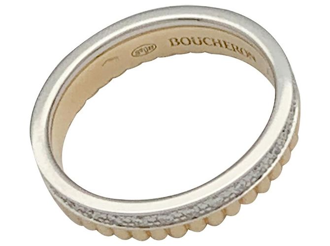 Anello di Boucheron, “Quattro Radiant Edition Grosgrain”, due ori e diamanti. - vista 4