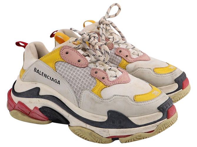 Balenciaga Baskets Triple S en Cuir et Mesh Multicolore Imprimé python - vue 2