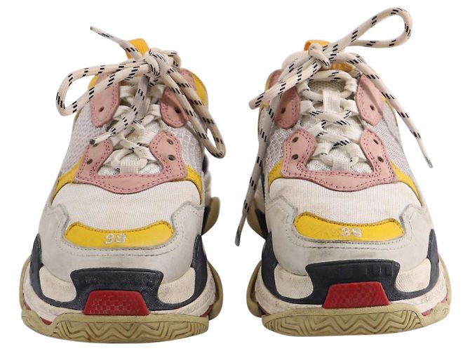 Balenciaga Baskets Triple S en Cuir et Mesh Multicolore Imprimé python - vue 3