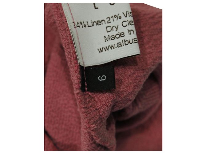 Autre Marque Polo Albus Lumen Point Collar en lino rojo Roja - vista 5