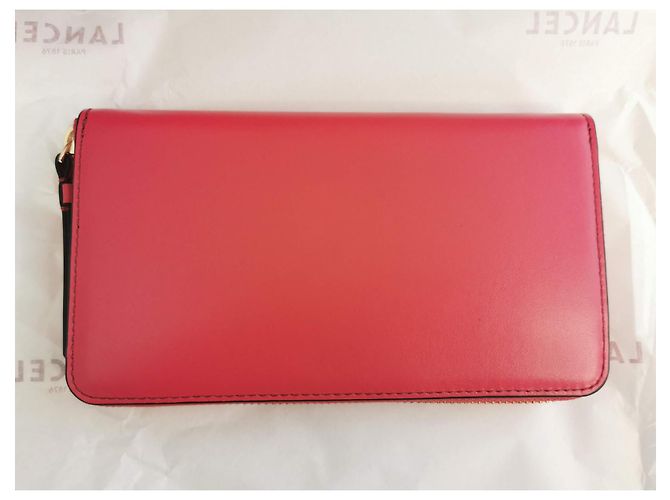 Lancel Raspberry Pink Leather Wallet - view 10