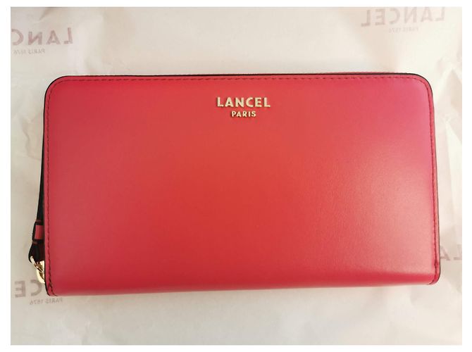 Lancel Raspberry Pink Leather Wallet - view 11
