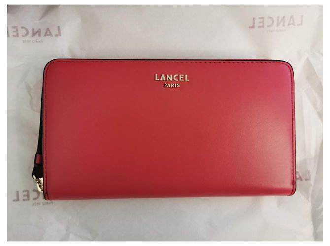 Lancel Raspberry Pink Leather Wallet - view 12