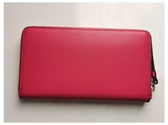 Lancel Raspberry Pink Leather Wallet - view 2