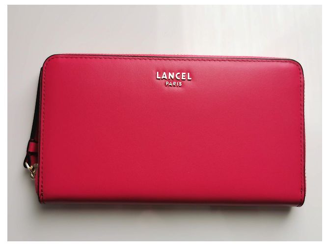 Lancel Raspberry Pink Leather Wallet - view 3