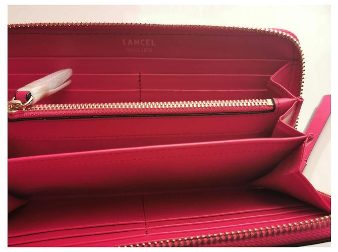 Lancel Raspberry Pink Leather Wallet - view 4