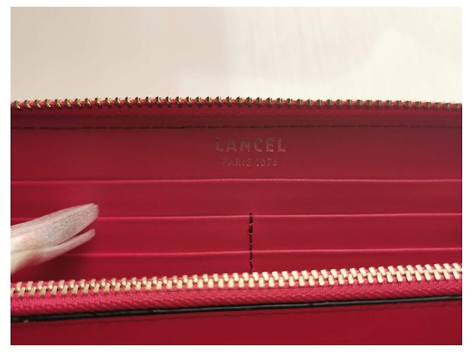Lancel Raspberry Pink Leather Wallet - view 5