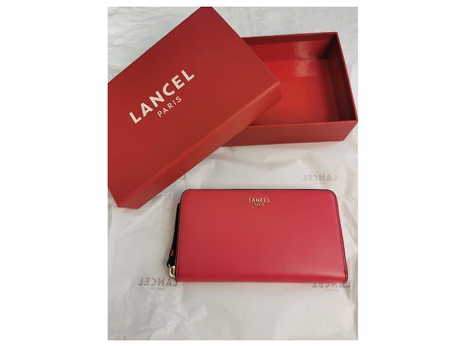 Lancel Raspberry Pink Leather Wallet - view 7