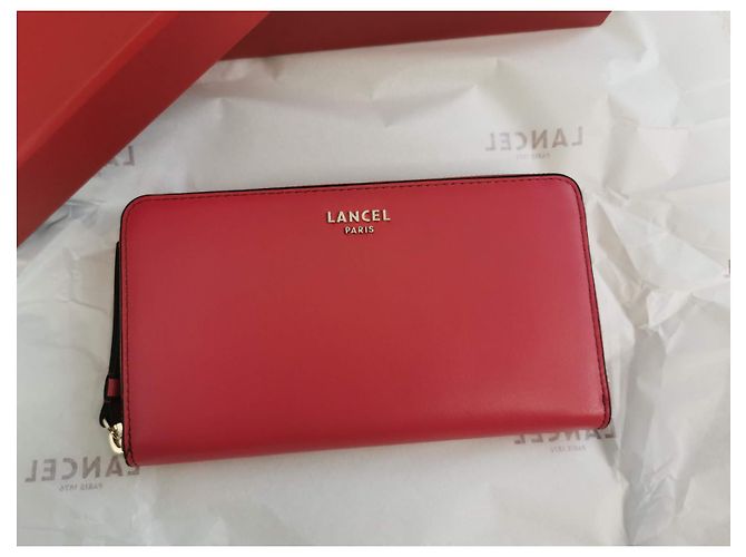 Lancel Raspberry Pink Leather Wallet - view 8