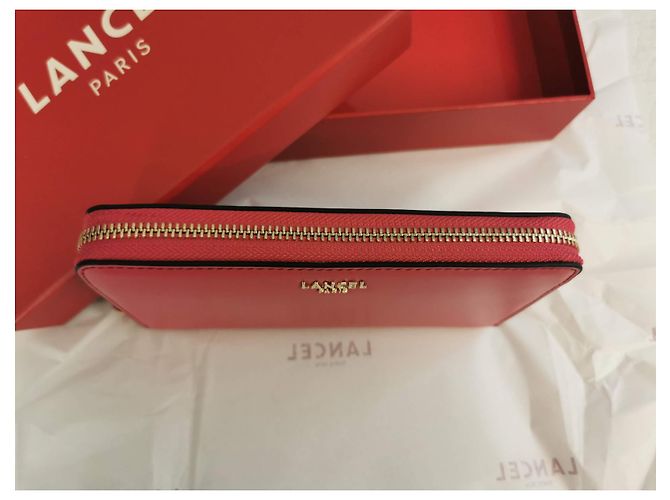 Lancel Raspberry Pink Leather Wallet - view 9