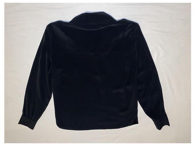 Cambon Maglia Chanel Uniform con scollo a V blu navy - vista 3