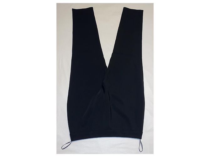 Pantalones largos uniforme Chanel negros algodón - vista 3