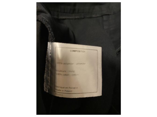 Pantalones largos uniforme Chanel negros algodón - vista 5