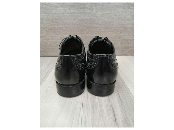 Scarpe stringate in pelle nere Dolce & Gabbana Nero - vista 4