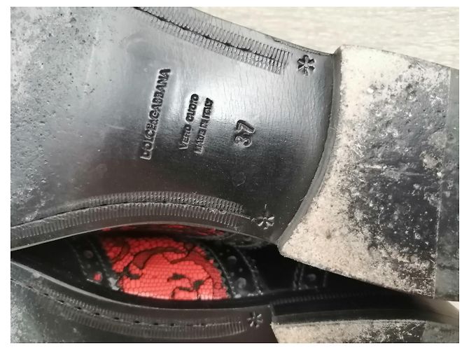 Scarpe stringate in pelle nere Dolce & Gabbana Nero - vista 9