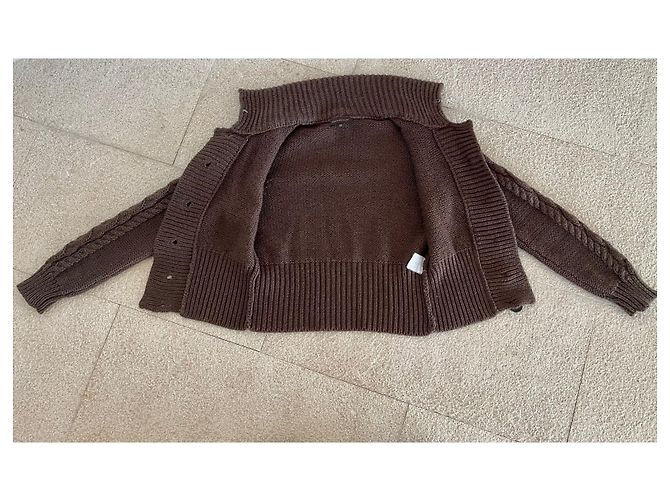 Chaleco corto o bomber marron Adolfo Dominguez T. S Castaño - vista 8