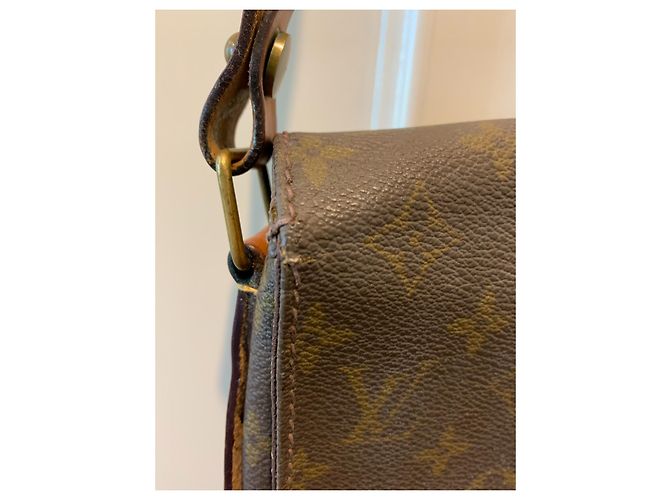 Borsa a mano Louis Vuitton Cartouchiere in pelle marrone - vista 5