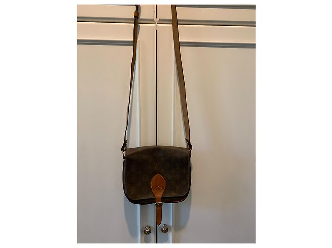 Borsa a mano Louis Vuitton Cartouchiere in pelle marrone - vista 9