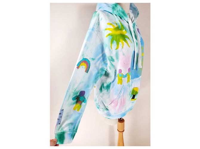 Alexander McQueen Sudadera con capucha Earth Up Tie-Dye Azul Algodón Multicolor - vista 2