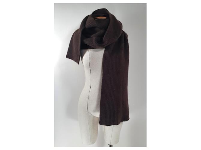 Sciarpa Joseph in cashmere marrone - vista 2