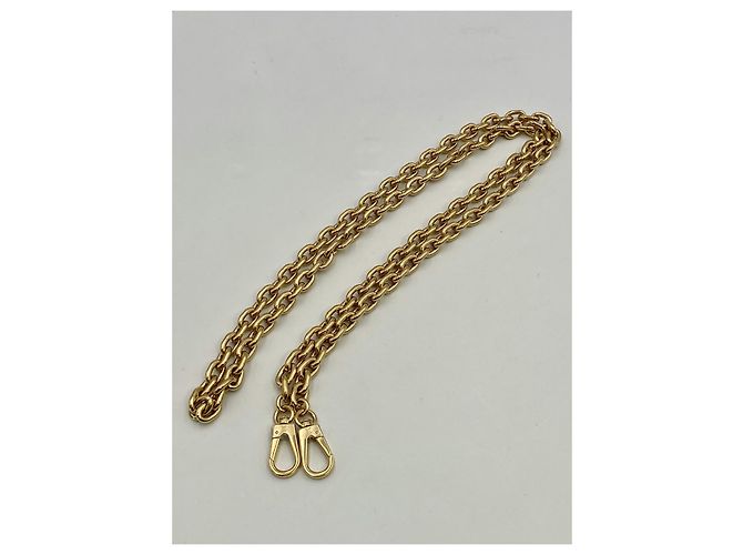 Tracolla catena amovibile Louis Vuitton in metallo dorato D'oro - vista 3