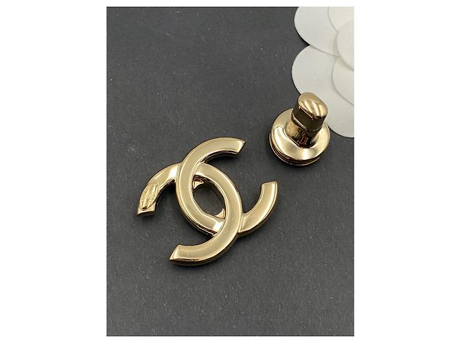 CHANEL chiusura CC turnlock dorata D'oro - vista 2