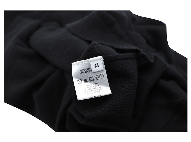 Bella Freud Sunset Heart Intarsienpullover aus schwarzer Baumwolle - Ansicht 3