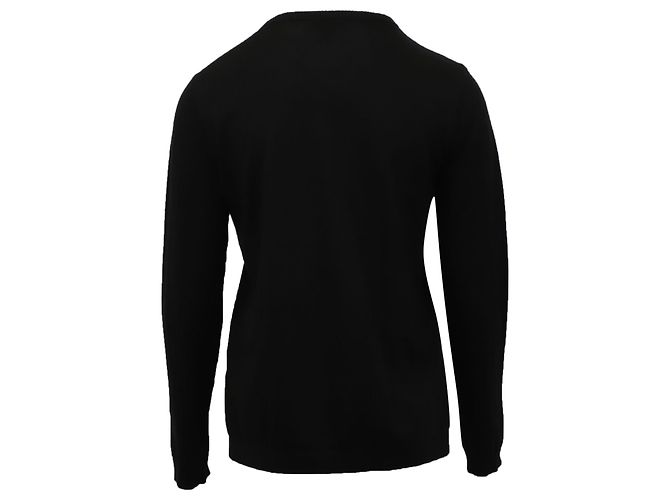 Bella Freud Sunset Heart Intarsienpullover aus schwarzer Baumwolle - Ansicht 5