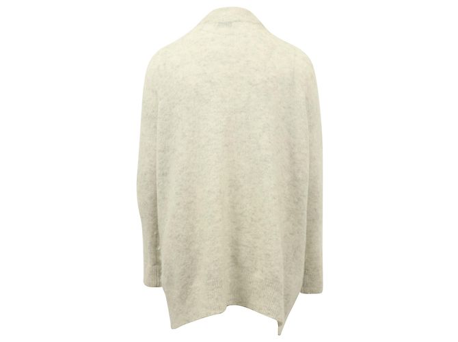 Acne Studios Raya Cardigan aus cremefarbener Wolle Weiß Roh - Ansicht 2