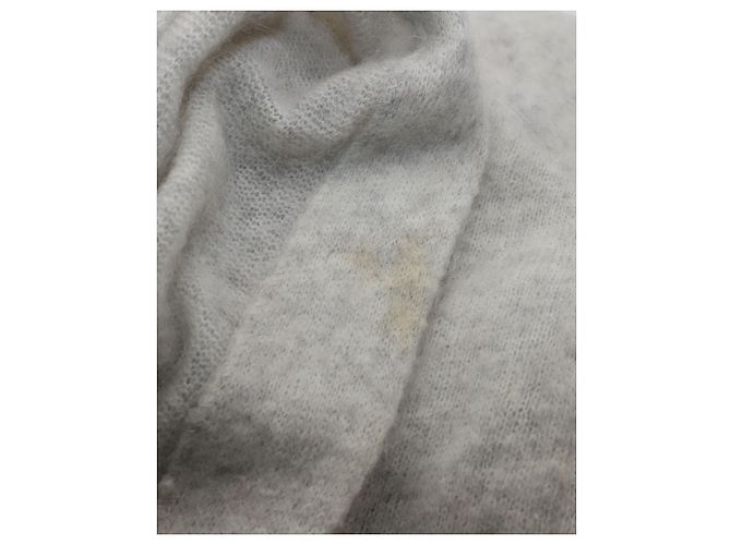 Acne Studios Raya Cardigan aus cremefarbener Wolle Weiß Roh - Ansicht 6