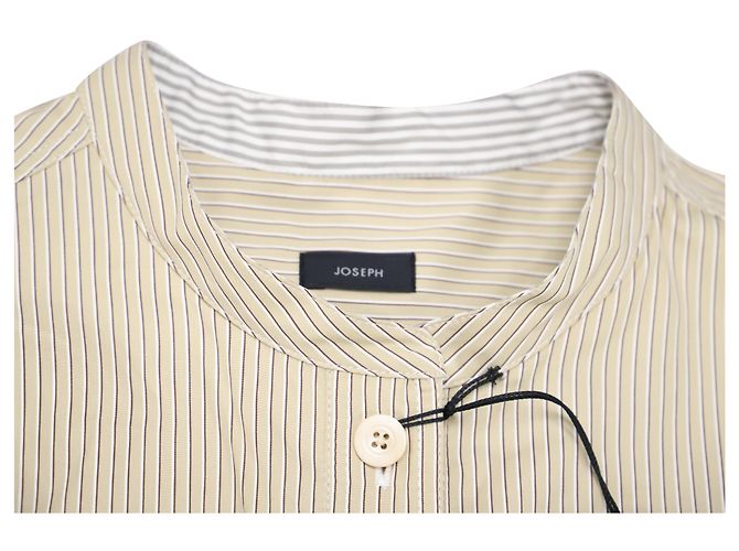 Abito chemisier midi gessato Joseph Barker in cotone beige Marrone - vista 5