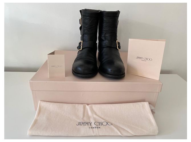 Botas Biker Jimmy Choo de cuero negro - vista 2