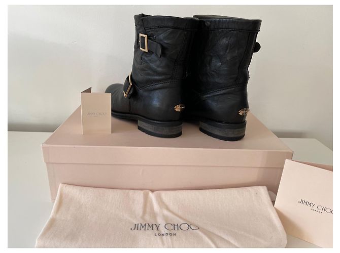 Botas Biker Jimmy Choo de cuero negro - vista 7