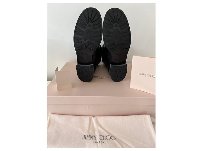 Botas Biker Jimmy Choo de cuero negro - vista 9