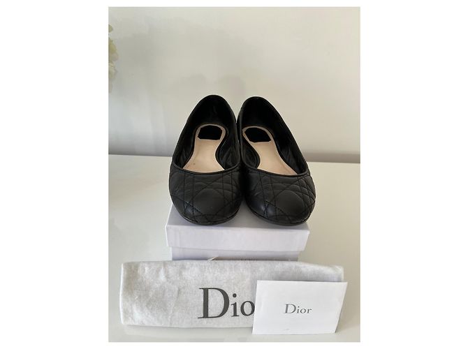 Bailarinas Dior de piel negra talla 39 Negro - vista 2