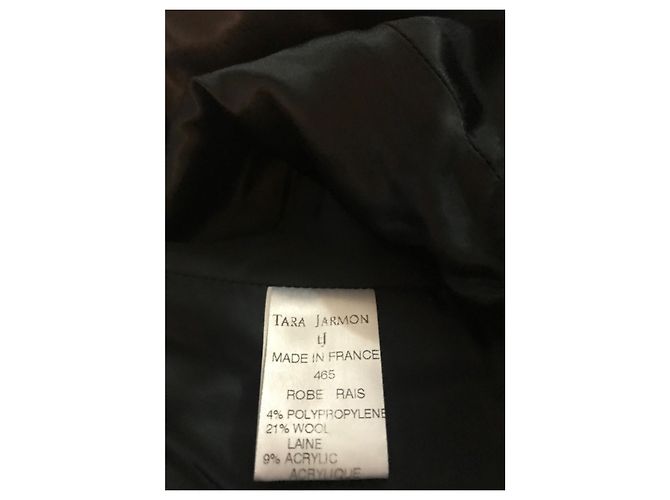Tara Jarmon Trägerloses Kleid aus Wollmischung Schwarz - Ansicht 4