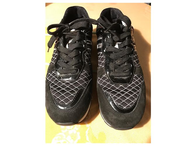 Hogan Turnschuhe schwarz mit silbernen Mustern - Ansicht 2