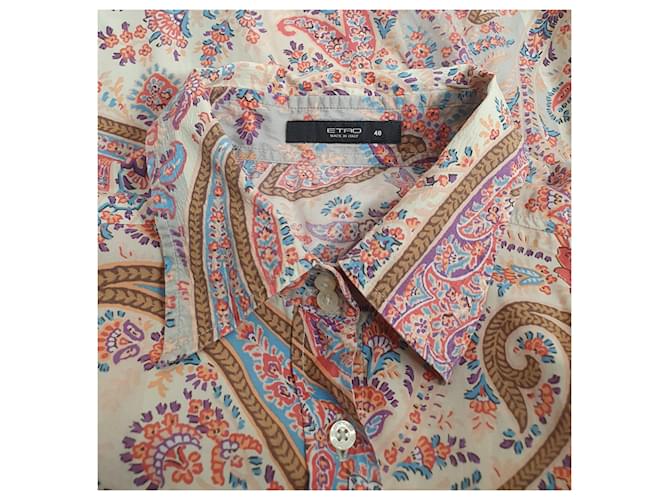 Etro Camisa de algodão e elastano Multicor - vista 6