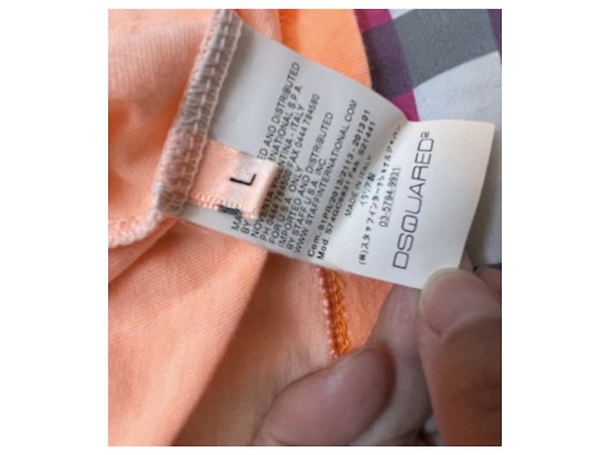 T-shirt uomo in cotone arancione Dsquared2 - vista 4